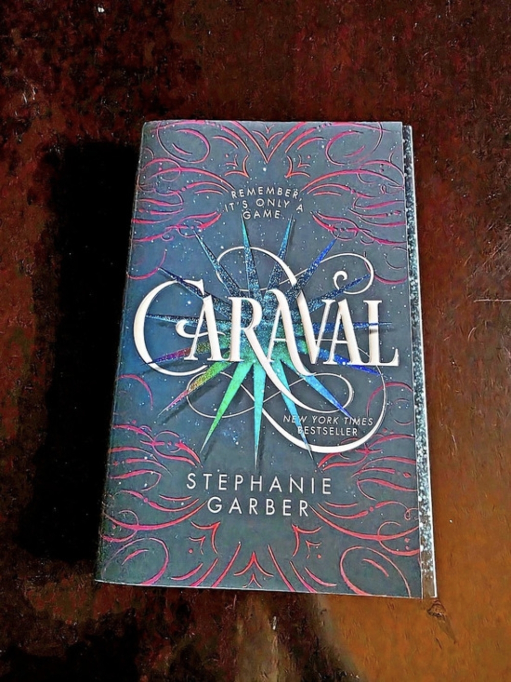 Flatiron Books Caraval Hardcover Book Blue & Red